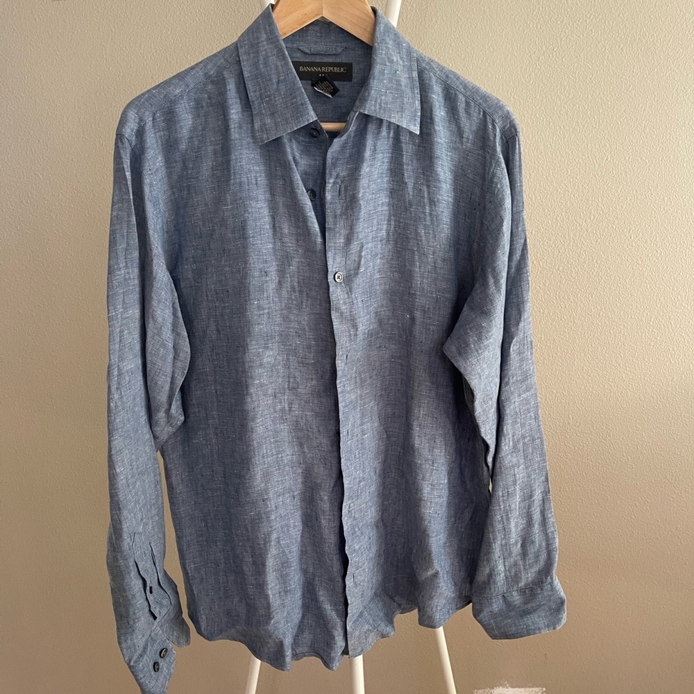NWOT , Men’s linen long sleeve shirt
